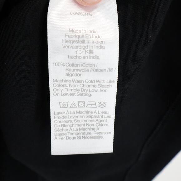 Madewell Puff Sleeve V Neck Tee Black Size XL NWT - Picture 7 of 7